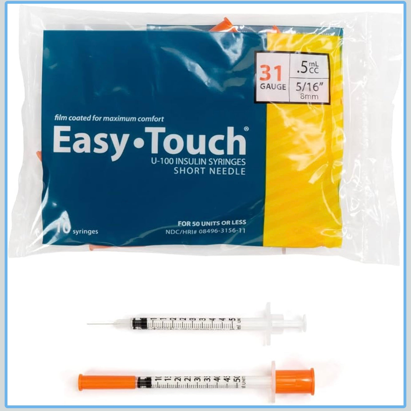 Easy Touch 31g .5ml syringes qty 10